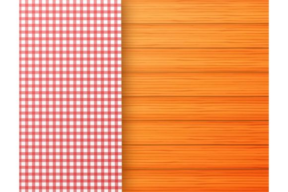 Download Red Corner Tablecloth on White Wood Tabl - Tablecloth Collection