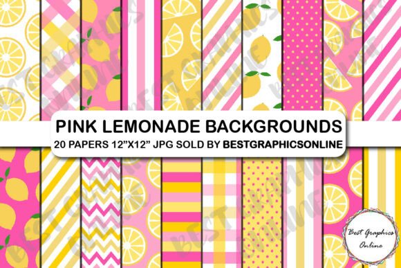 Download Pink Lemonade Digital Background Papers - Digital background Collection