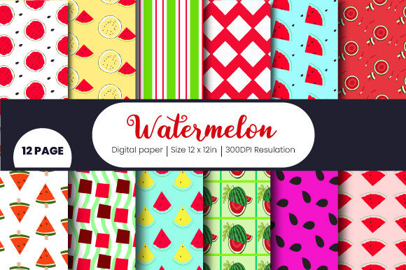 Download Watermelon Digital Printable Paper Pack - Printable paper pack Collection